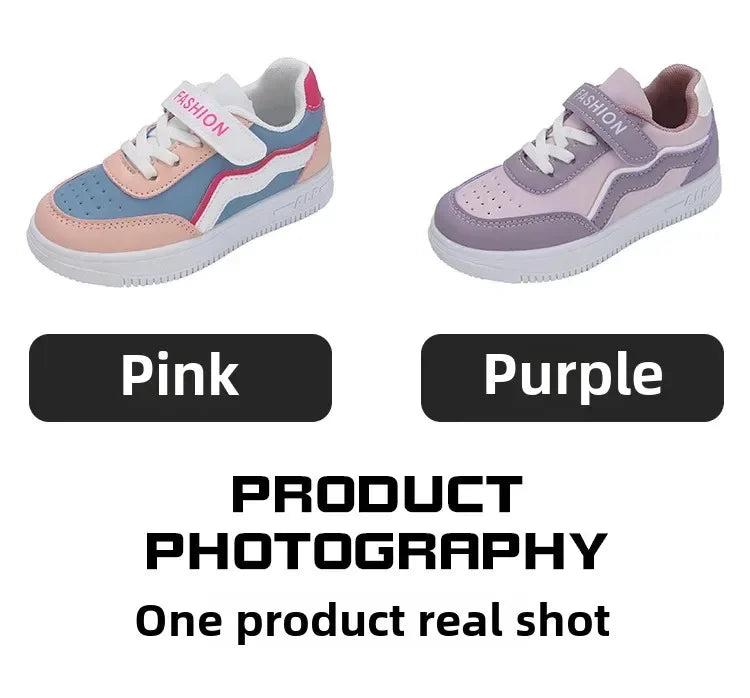 Girl's Fashion Non-slip Sneakers Purple New Casual Shoes Students Running Shoes Kids Children Girls Breathable Outdoor Shoes