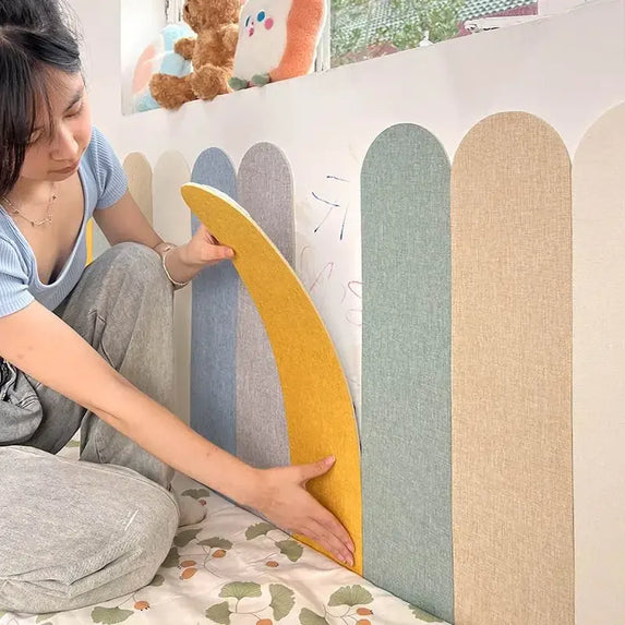3D Stereoscopic Anti-Collision Wall Stickers Self-Adhesive Soft Package Children's Room Anti-Collision Bedside Wall Decals