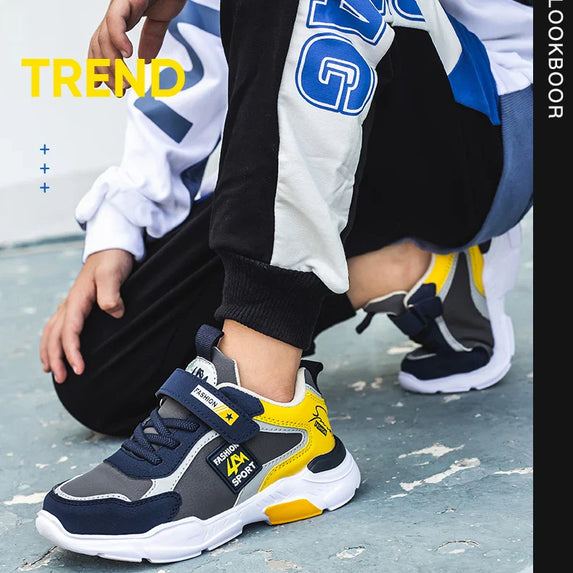 Four Seasons Children's Fashion Sports Shoes Boys' Running Leisure Breathable Outdoor Kids Shoes Lightweight Sneakers Shoes