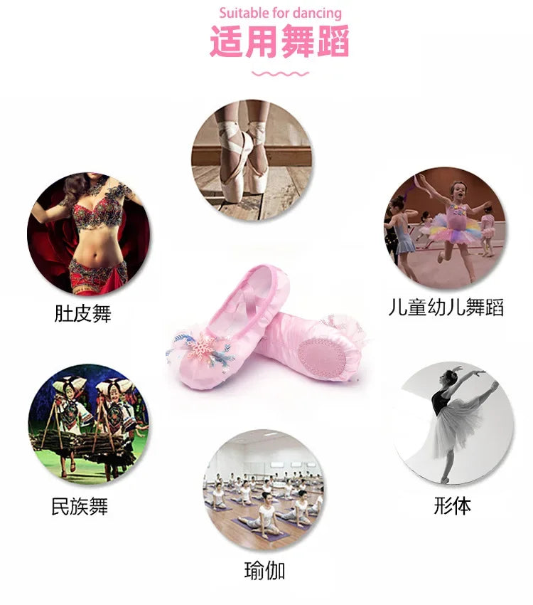 Lovely Princess Dance Soft Soled Ballet Shoe Children Girls Cat Claw Chinese Ballerina Exercises Shoes