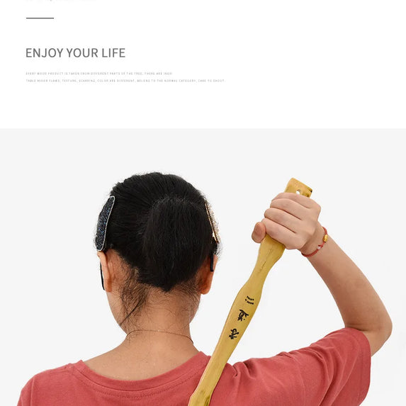 Durable Bamboo Massager Back Scratcher Wooden Body Roller Stick Backscratcher Wooden Scratching Backscratcher Massager