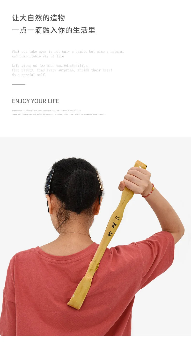 Durable Bamboo Massager Back Scratcher Wooden Body Roller Stick Backscratcher Wooden Scratching Backscratcher Massager