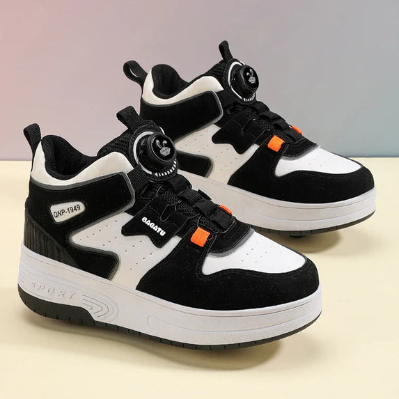 Children Junior Roller Skate Shoes Kids Sneakers with Two Boys Girls Wheels Shoes Running Adult Casual Boys Shoes size 31-42