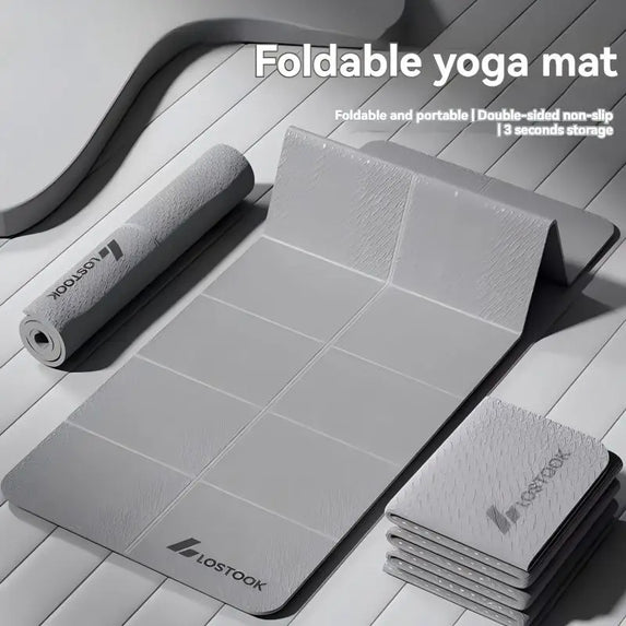 1 pcs foldable yoga mat, sponge material non-slip thickened fitness mat, home exercise yoga mat