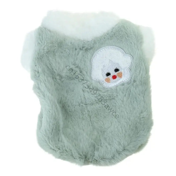 Dog Furry Vest for Spring Walking Camping Dog Jackets for