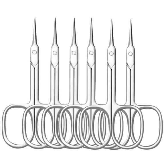 Stainless Steel Curved Tip Thin Blade Cuticle Scissors Nail Clippers Trimmer Manicure Tools Eyebrow Tools Dead Skin Remover