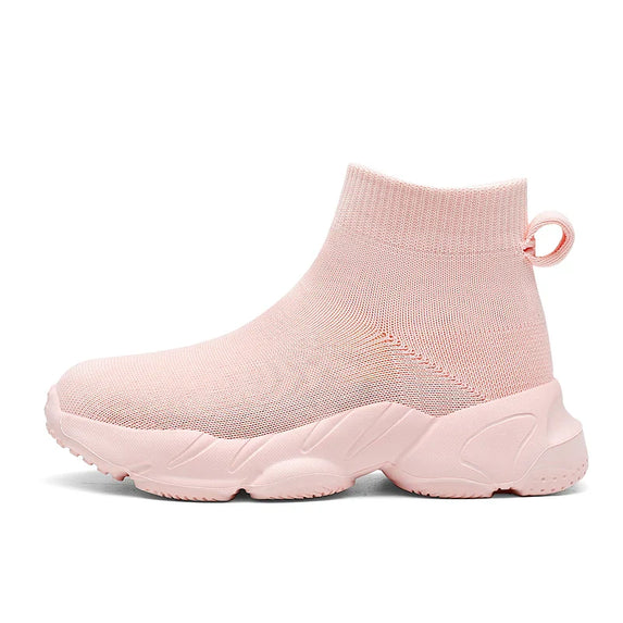 Kid Shoes Sneakers Fashion Knit Luxury Designer High Top Children Shoes Comfortable Casual Running Sports Tennis Shoes Boy Girls