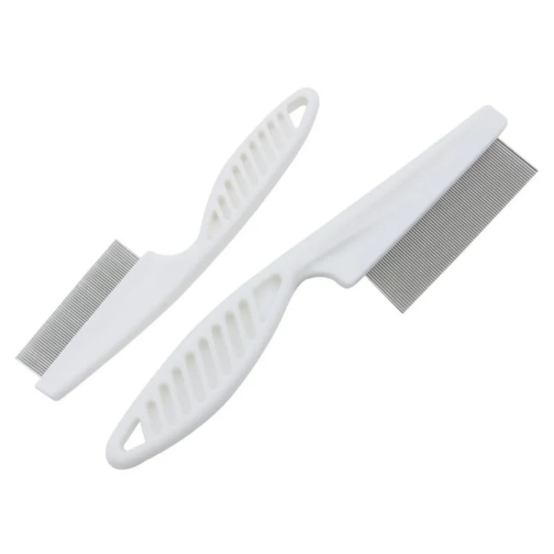 Flea Comb Dog Cat Hair Removal Brush Stainless Steel Dense Teeth Comb Pet Dematting Grooming Cleaning Supplies for Dog and Cat