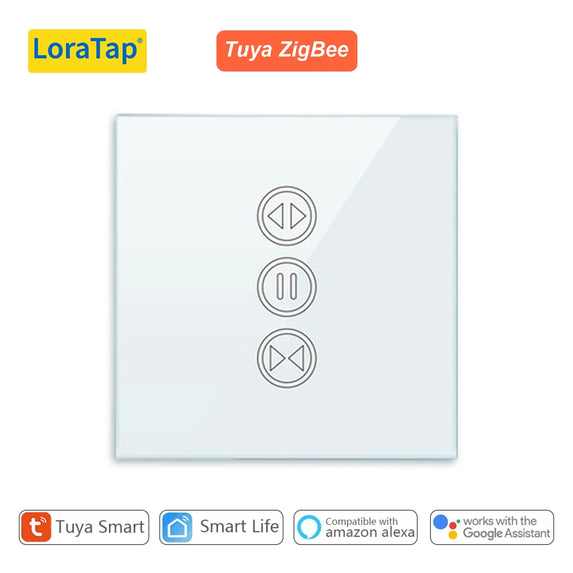 LoraTap Tuya Smart Life ZigBee 3.0 Curtain Blind Switch for Roller Shutter Electric Motor Google Assistant Alexa Voice Control