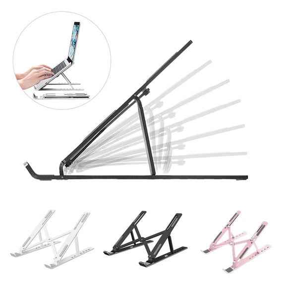 1Pcs Foldable Laptop Stand Holder Portable Notebook Support Base Adjustable Riser Cooling Bracket Laptop Cooler Accessories