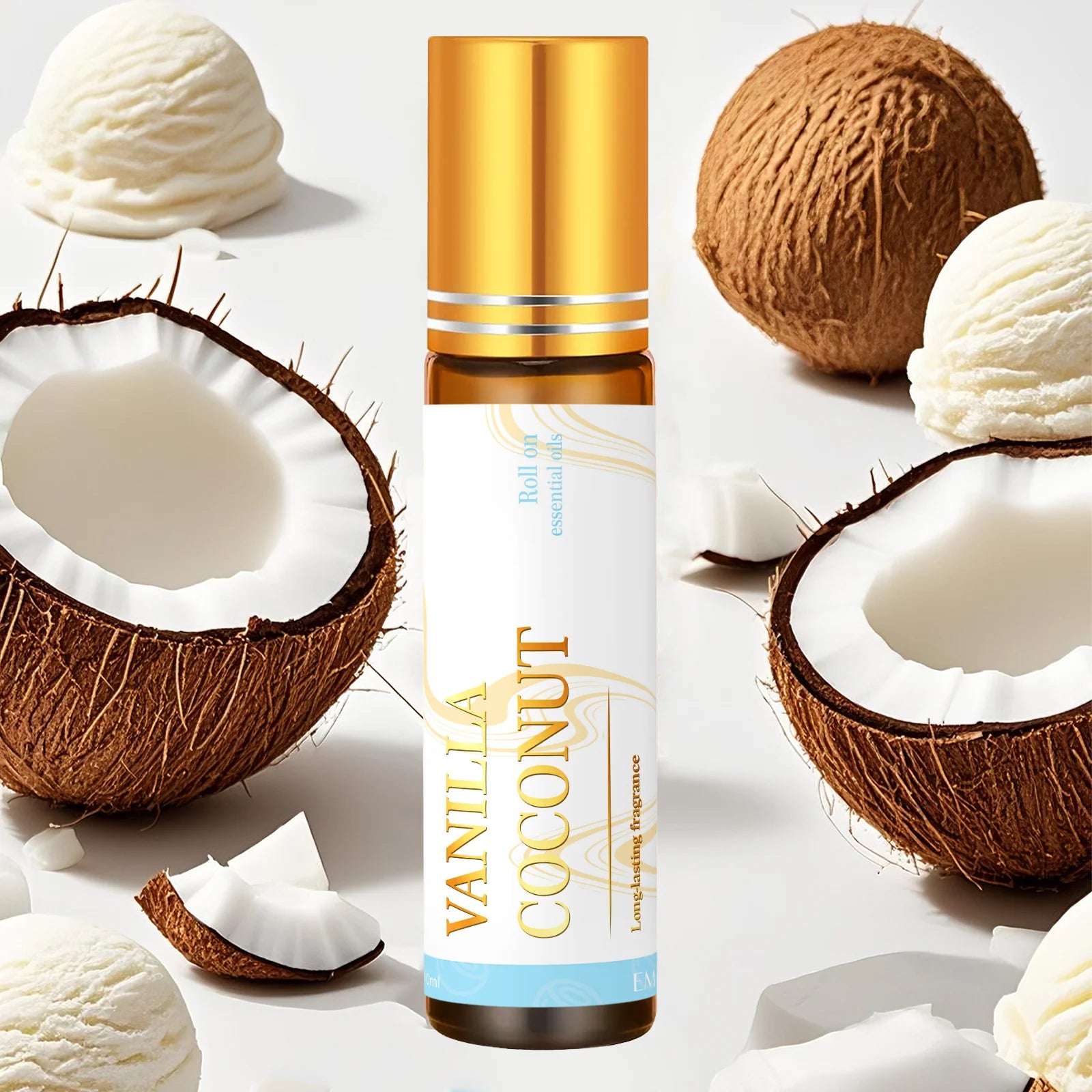 10ml Vanilla Coconut Roller Essential Oils Women's perfume Massage body oils Skincare Holiday gifts Nail care Moisturizing