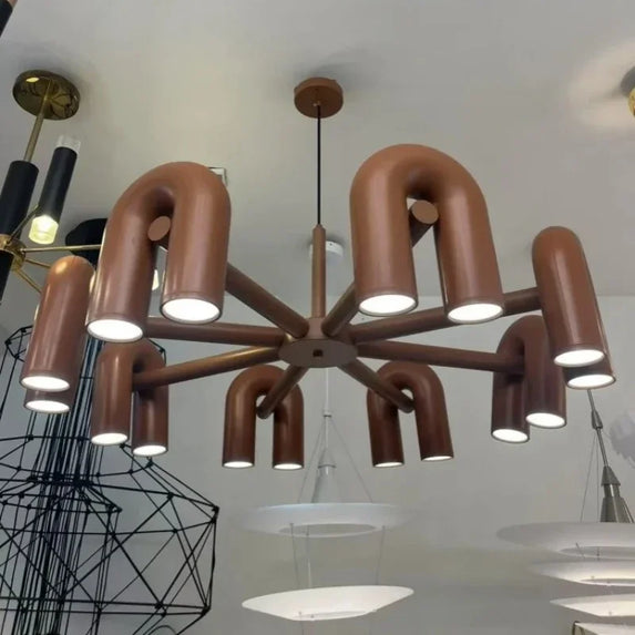Nordic Creative U-shaped Living Room Chandelier Restaurant Personality Art Model Dining Lamps Home Decorative Pendant Led Lights