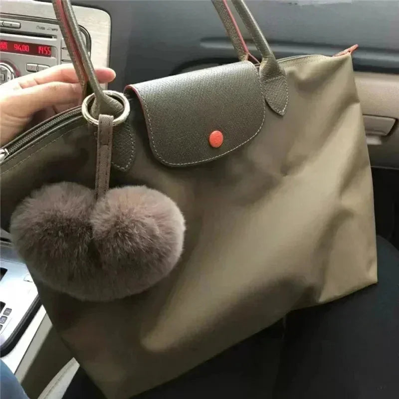 HOT Women Foldable hobo Bags Classics Lady Tote Bag Embroidered Shoulder Bags  Fashion Nylon Handbag Bag for travel