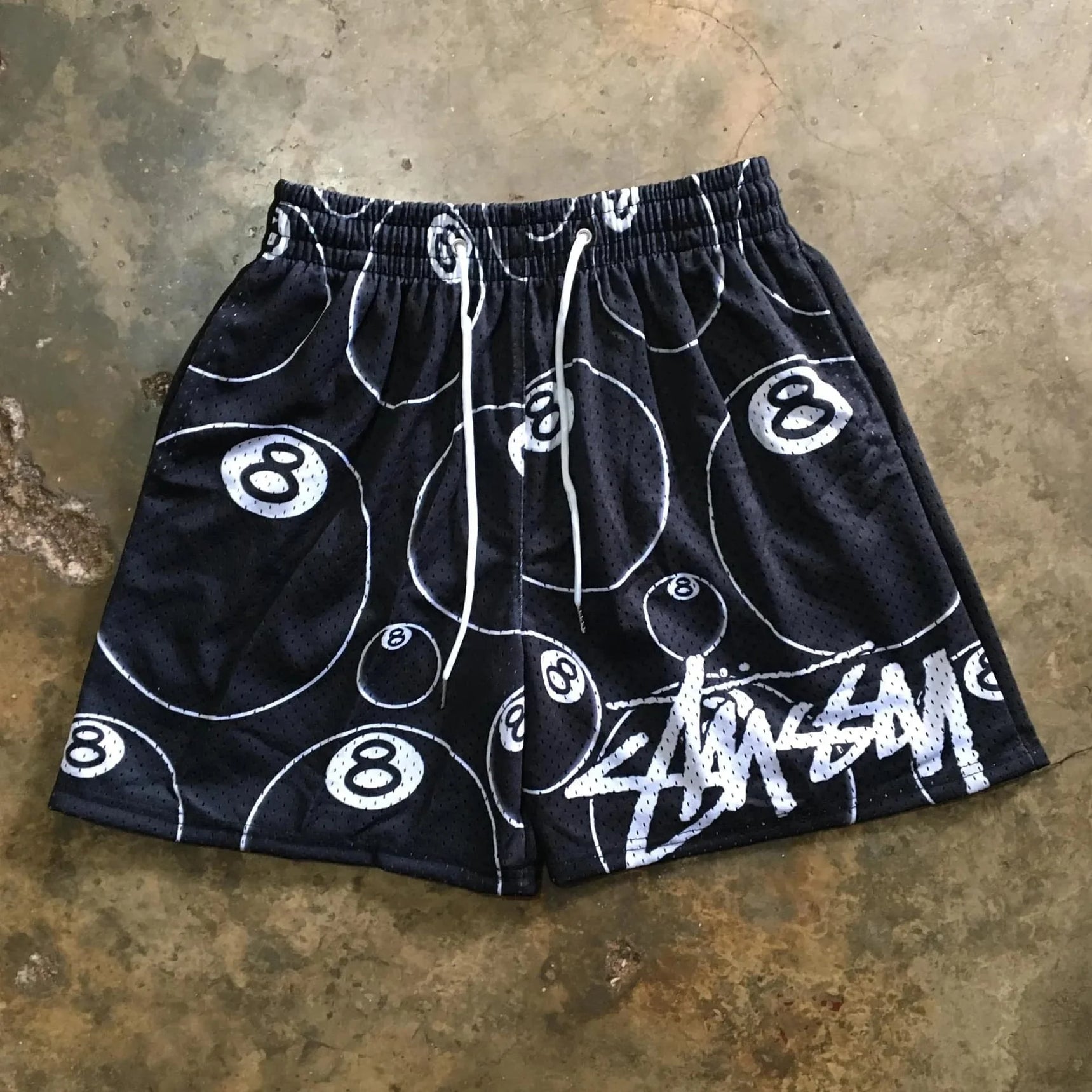 2025 Summer New Men's Quick-drying Personalized Billiards No.8 Printed Shorts Comfortable Casual Sports Breathable Y2K Shorts
