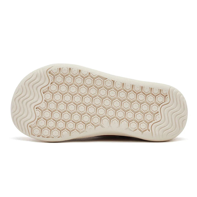 HOBIBEAR Kids Barefoot Shoes Little/Big/Kid Wide Toe Minimalist Sneakers Lightweight Hook Loop Artificial Leather Shoes