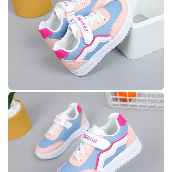 Girl's Fashion Non-slip Sneakers Purple New Casual Shoes Students Running Shoes Kids Children Girls Breathable Outdoor Shoes