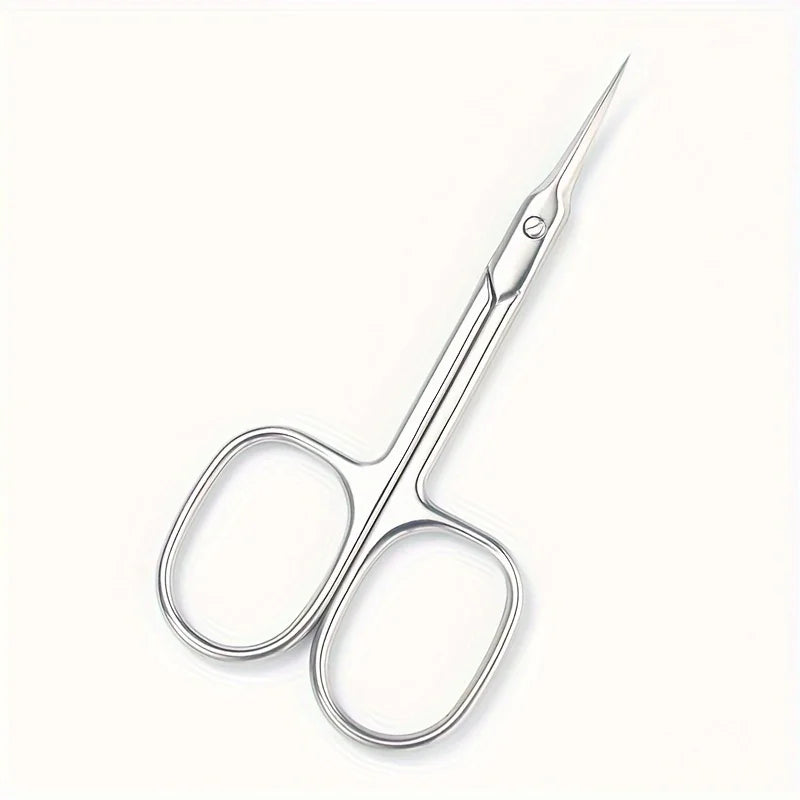 Stainless Steel Curved Tip Thin Blade Cuticle Scissors Nail Clippers Trimmer Manicure Tools Eyebrow Tools Dead Skin Remover