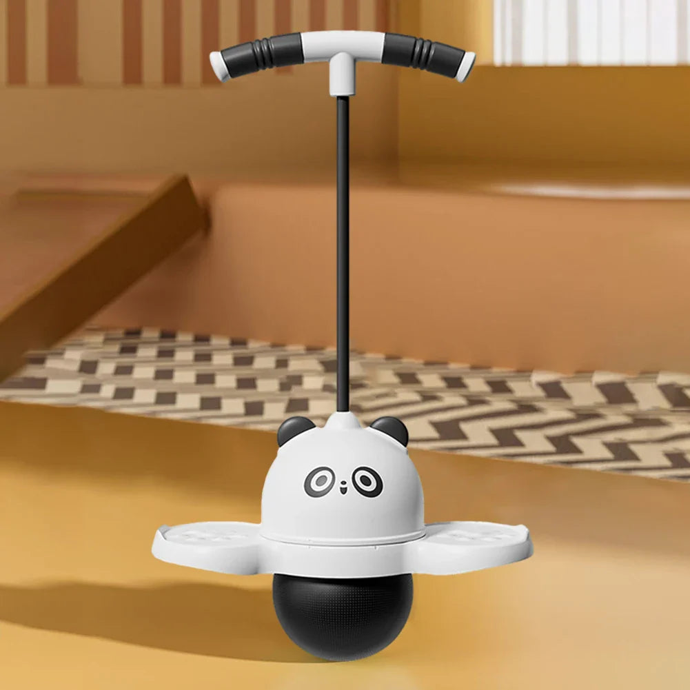 Panda Jumping Ball Exercise Balance Help Grow Tall Fitness Exercise Elastic Ball with Handle Outdoor Fun Bouncing Equipment