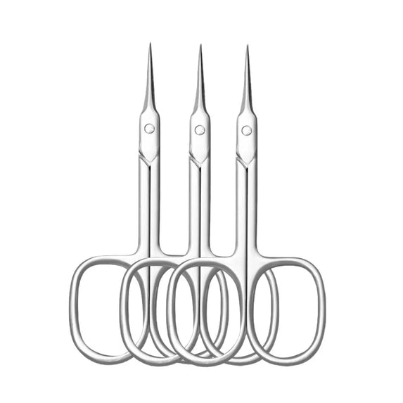 Stainless Steel Curved Tip Thin Blade Cuticle Scissors Nail Clippers Trimmer Manicure Tools Eyebrow Tools Dead Skin Remover