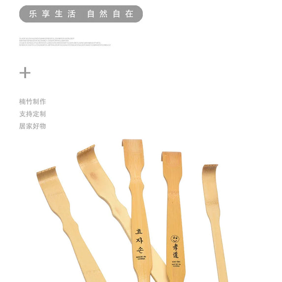 Durable Bamboo Massager Back Scratcher Wooden Body Roller Stick Backscratcher Wooden Scratching Backscratcher Massager