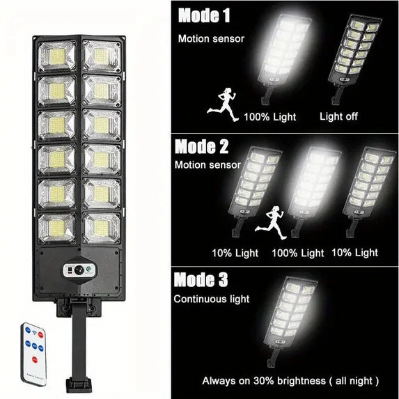 100000LM Ultra Powerful Solar Lamp With Remote Control Outdoor Solar Induction Street Yard Light IP65 Waterproof Garden Lights
