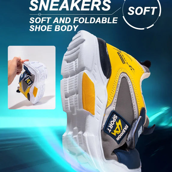 Four Seasons Children's Fashion Sports Shoes Boys' Running Leisure Breathable Outdoor Kids Shoes Lightweight Sneakers Shoes