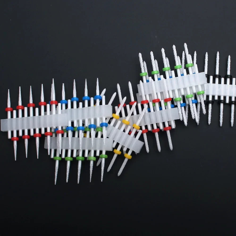 10pcs Ceramic Nail Drill Bits Set Milling Cutter for Manicure Drills Electric Nail Files Cuticle Remove Nail File Art Tools