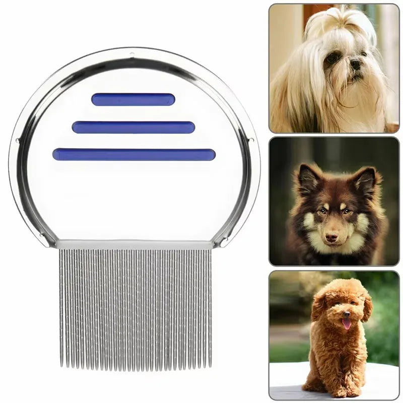 Stainless Steel Metal Teeth Head Lice Comb Remove Nits, Lice, and Fleas Comb for Pet Adults and Children Hair