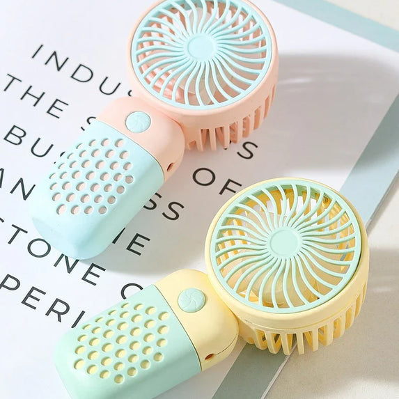 2025 New Handheld Charging Fan Cartoon Cute Small Student Charging Small Fan Portable Mini USB Fan Mini Pocket