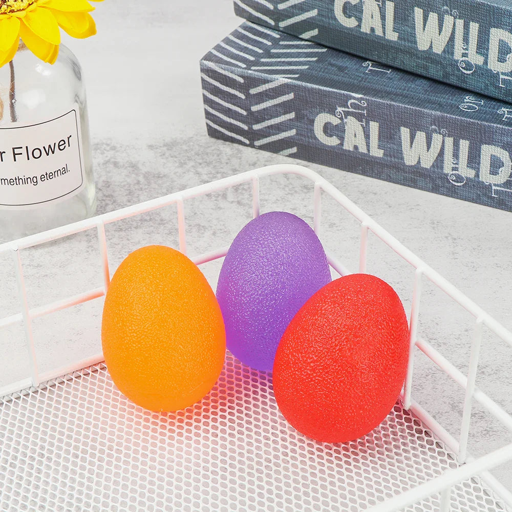 Silicone Ball Hand Grip Strength Trainer Adults Kids Wrist Rehab Therapy Stress Relief Finger Resistance Exercise Squeezer