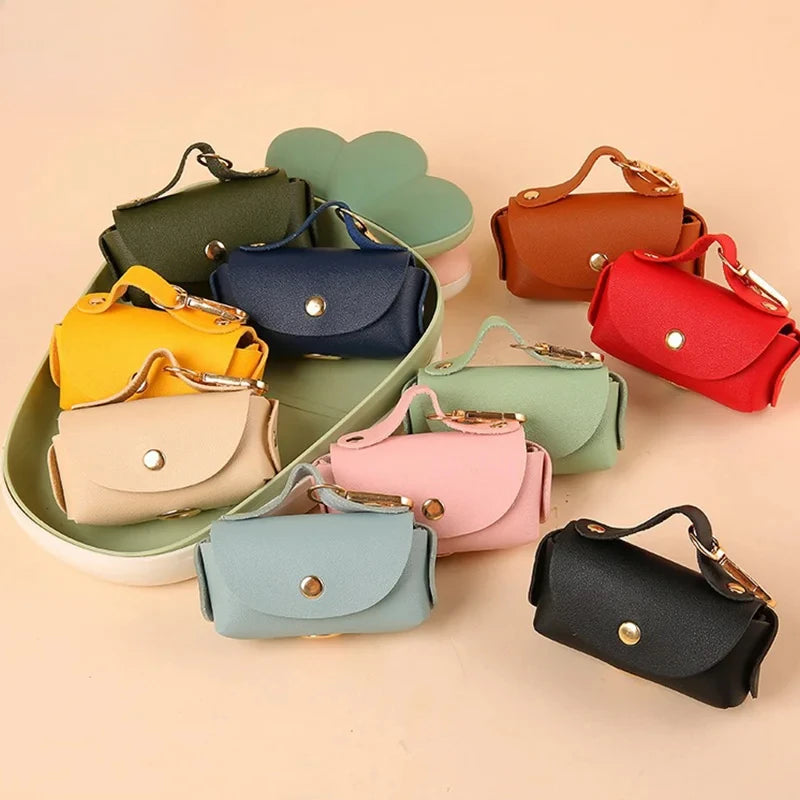 Portable Dog Poop Bag Organizer Stylish Pet Bag Holder Leather Pet Poop Bag Holder With Dispenser For Dog Bags Pet Supplies