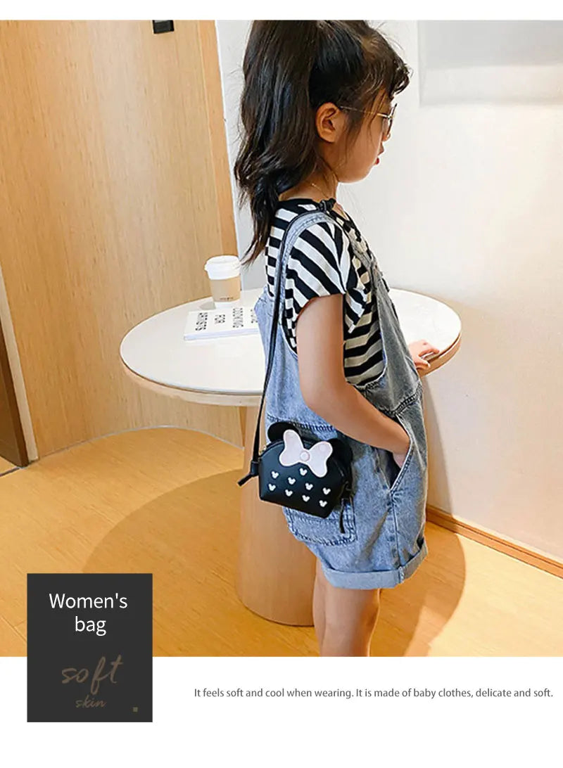 Women Fashion Cute Cartoon Mini Bag Portable Travel Crossbody Bag Simple Adjustable Shoulder Bag