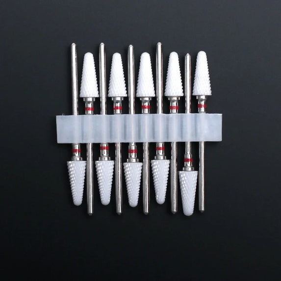 10pcs Ceramic Nail Drill Bits Set Milling Cutter for Manicure Drills Electric Nail Files Cuticle Remove Nail File Art Tools
