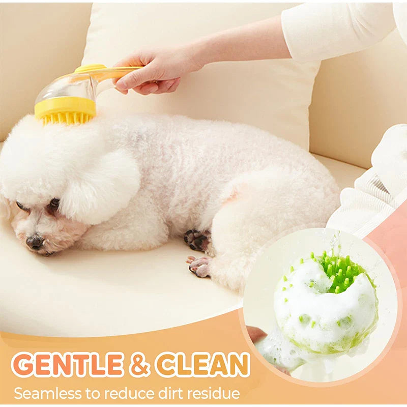 Pet Bath Brush 2025 New 2 In 1 Dog Bath Brush With Built-in Shampoo Dispenser Pet Wash Brush Dogs Cats Grooming Massage Brush