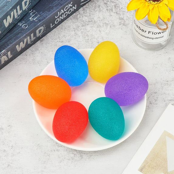 Silicone Ball Hand Grip Strength Trainer Adults Kids Wrist Rehab Therapy Stress Relief Finger Resistance Exercise Squeezer