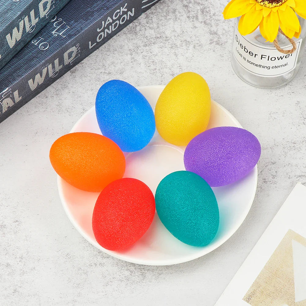 Silicone Ball Hand Grip Strength Trainer Adults Kids Wrist Rehab Therapy Stress Relief Finger Resistance Exercise Squeezer