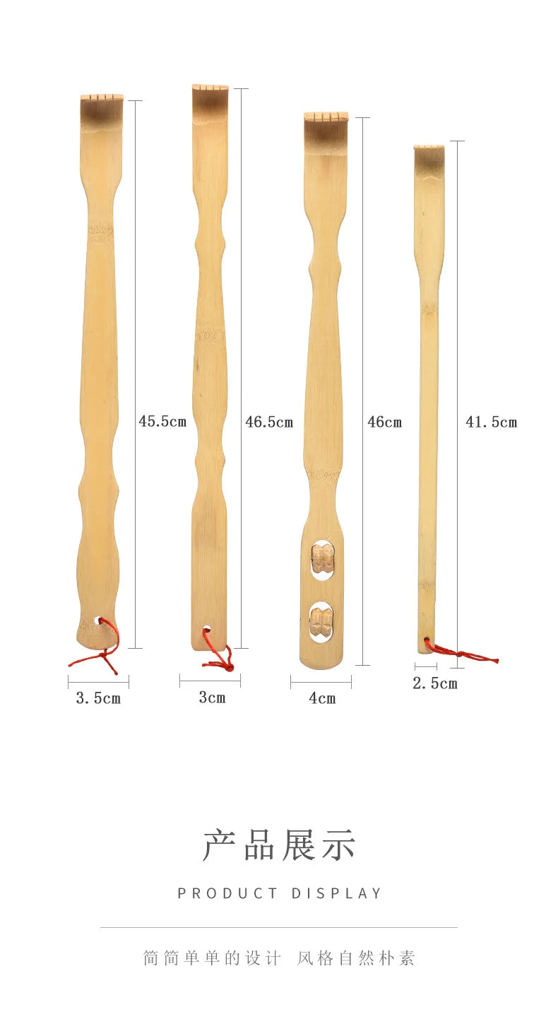 Durable Bamboo Massager Back Scratcher Wooden Body Roller Stick Backscratcher Wooden Scratching Backscratcher Massager