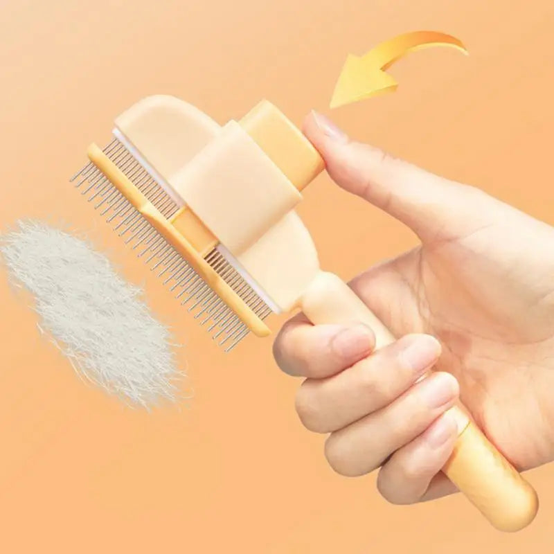 Pet Shedding Comb with Release Button Cat Dog Hair Grooming And Care Comb Long/Short Hair Remover Brush Pet Cleaning Supplies