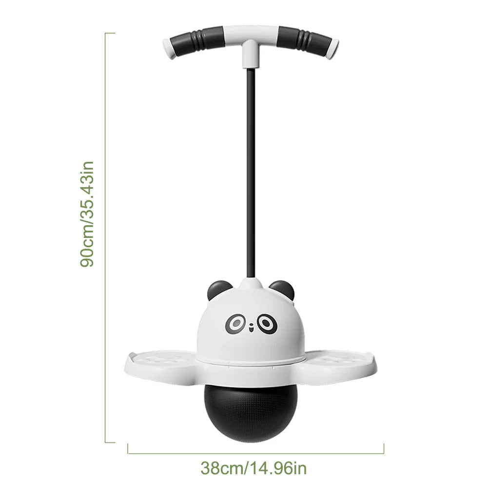 Panda Jumping Ball Exercise Balance Help Grow Tall Fitness Exercise Elastic Ball with Handle Outdoor Fun Bouncing Equipment