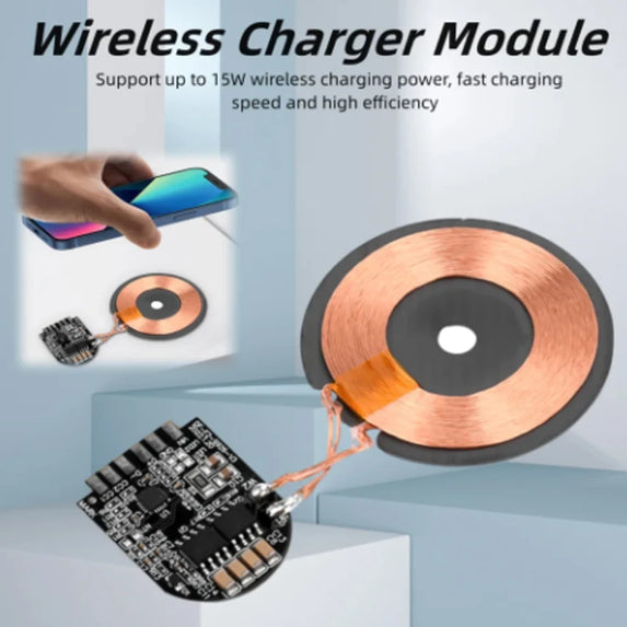 15W Wireless Charger Module, Wireless Charger Transmitter Module, Pcba Board Coil, Supporting Magnetic Attraction And Pop Ups