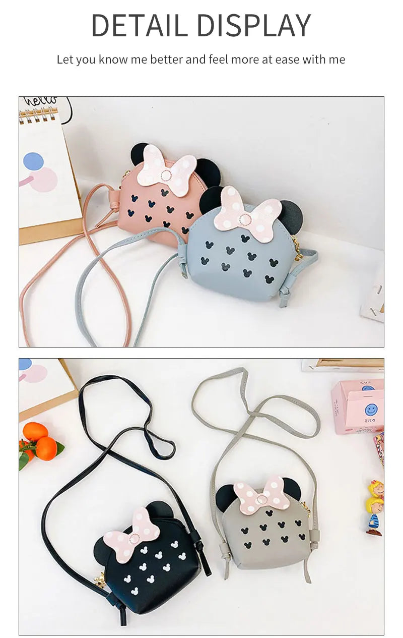 Women Fashion Cute Cartoon Mini Bag Portable Travel Crossbody Bag Simple Adjustable Shoulder Bag