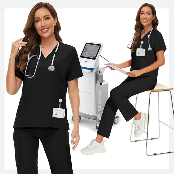 Anti Wrinkle Washable Soft Hospital Uniform Hot Sale Pet Vet Nurse Scrub Set Women Medical Scrubs Sets Women Medical Accessories