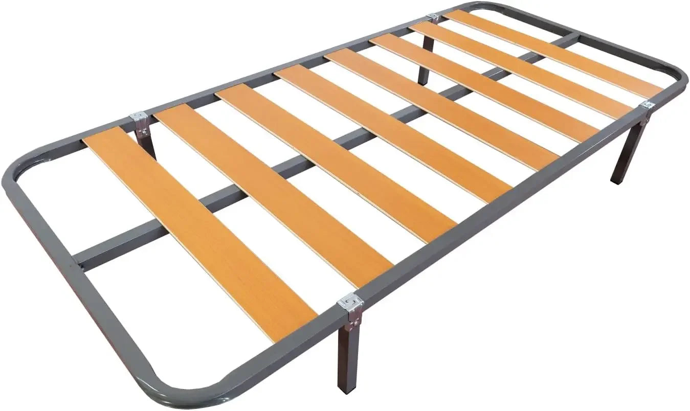 Somier Eco para Cama 90 x 190 cm |   Somier con 4 Patatas |   Láminas Madera Chopo de 9 cm y Estructura Tubos