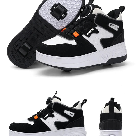 Children Junior Roller Skate Shoes Kids Sneakers with Two Boys Girls Wheels Shoes Running Adult Casual Boys Shoes size 31-42