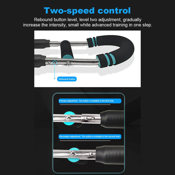 Twister Arm Exerciser with Foam Handle Adjustable Spring Workout Bar Forearm Triceps Chest Expander Portable Fitness Equipment