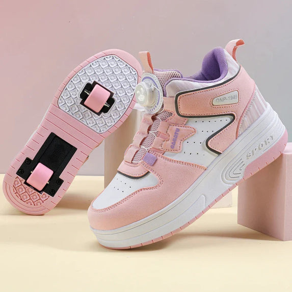 Children Junior Roller Skate Shoes Kids Sneakers with Two Boys Girls Wheels Shoes Running Adult Casual Boys Shoes size 31-42