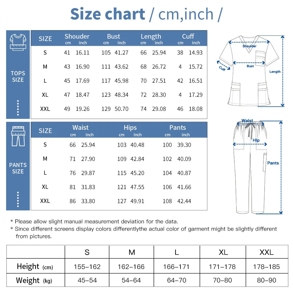 Anti Wrinkle Washable Soft Hospital Uniform Hot Sale Pet Vet Nurse Scrub Set Women Medical Scrubs Sets Women Medical Accessories