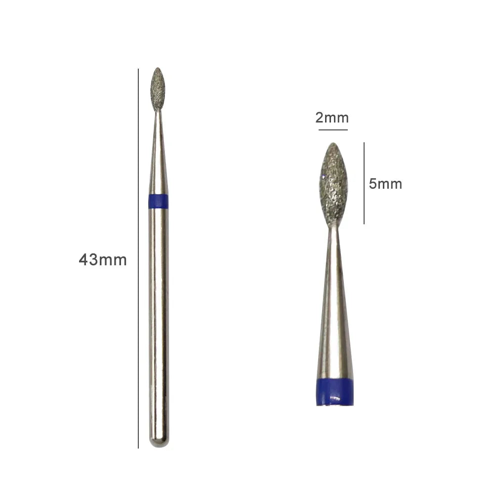 Flame Cone Cuticle Clean Nail Drill Bit 3/32'', Professional Safety Carbide Diamond Nail Bit Nail Cleaner for Cuticle Dead Skin