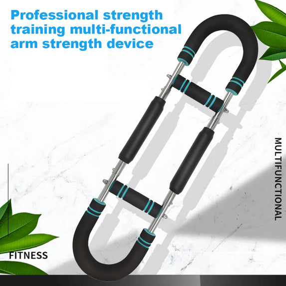 Twister Arm Exerciser with Foam Handle Adjustable Spring Workout Bar Forearm Triceps Chest Expander Portable Fitness Equipment