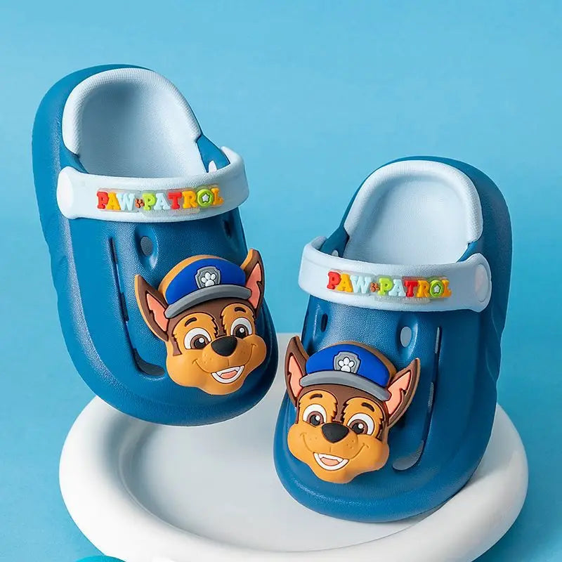 PAW PATROL Kids' Garden Shoes Boy and Girl Indoor Non-slip Soft Sole Slippers Breathable Deodorant Cute Cartoon Bow-Top Sandals